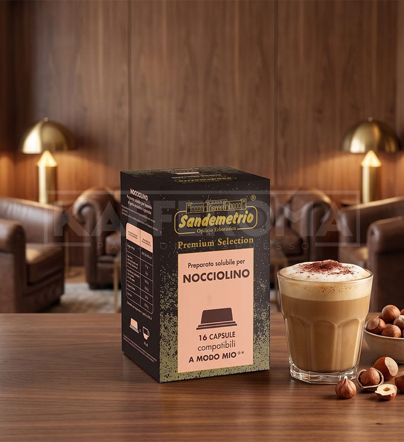 16 Capsule Sandemetrio Nocciolino - Compatibile A Modo Mio 16 Capsule Sandemetrio Nocciolino - Compatibile A Modo Mio