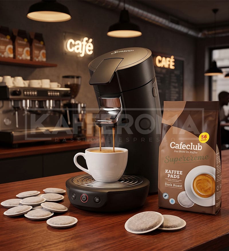56 Paduri CafeClub Supercreme Dark Roast – Compatibile Senseo 56 Paduri CafeClub Supercreme Dark Roast – Compatibile Senseo
