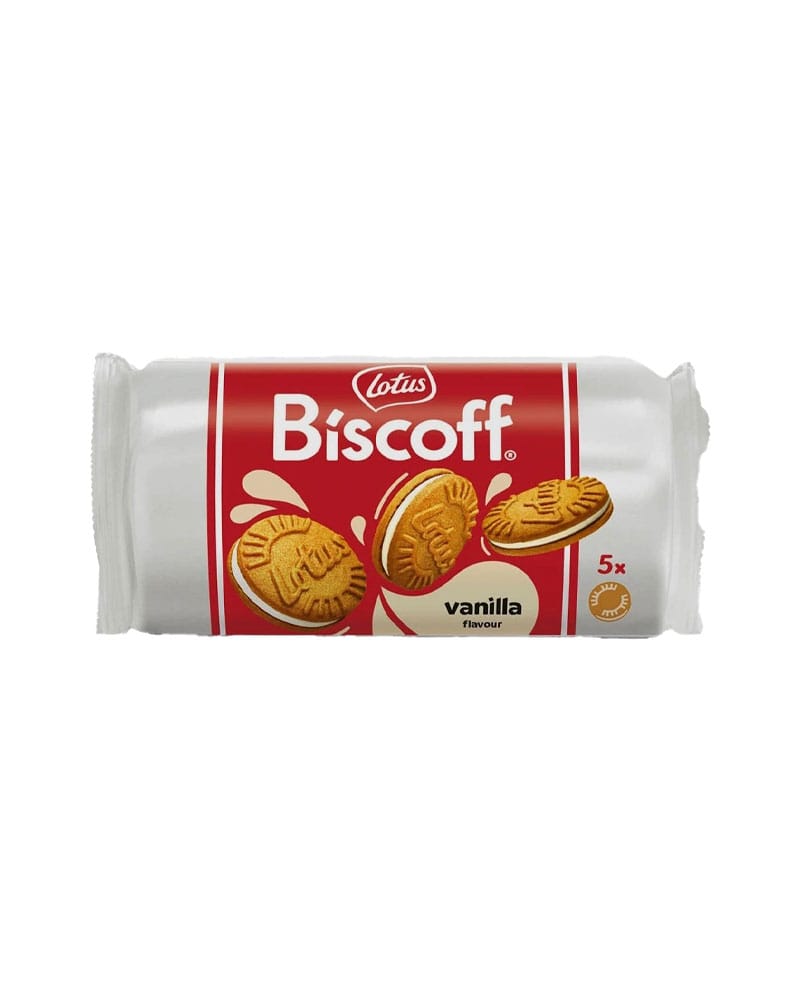 Biscuiti Biscoff cu Crema de Vanilie 50gr. Biscuiti Biscoff cu Crema de Vanilie 50gr.