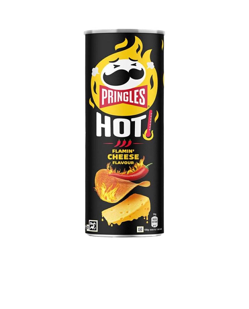 Pringles Chips Hot Flamin Cheese Flavour 160gr. Pringles Chips Hot Flamin Cheese Flavour 160gr.