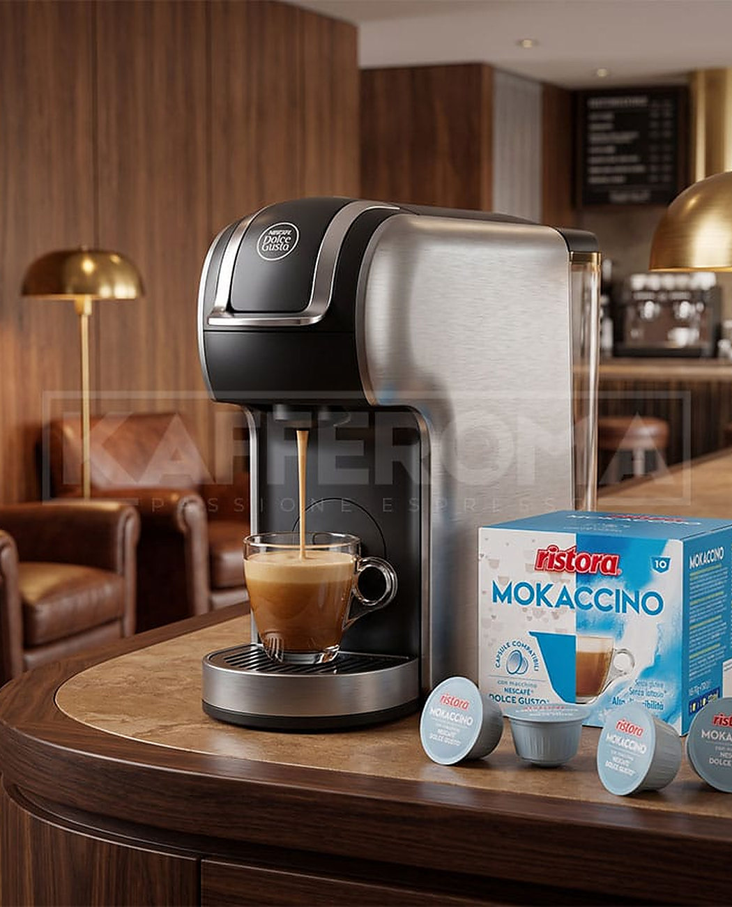 10 Capsule Ristora Mokaccino – Compatibile Dolce Gusto 10 Capsule Ristora Mokaccino – Compatibile Dolce Gusto, imaginea 3 – Kafferoma