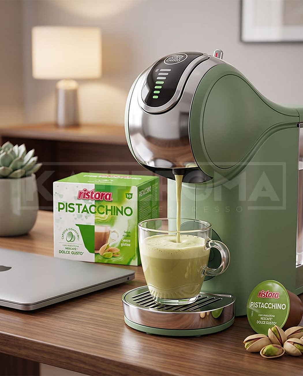 10 Capsule Ristora Pistacchino – Compatibile Dolce Gusto 10 Capsule Ristora Pistacchino – Compatibile Dolce Gusto, imaginea 2 – Kafferoma