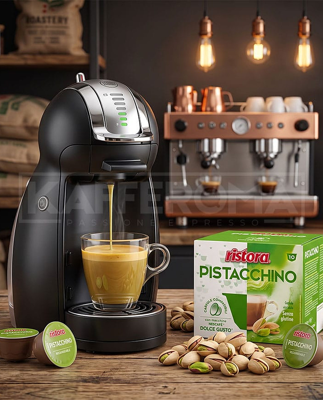10 Capsule Ristora Pistacchino – Compatibile Dolce Gusto 10 Capsule Ristora Pistacchino – Compatibile Dolce Gusto, imaginea 3 – Kafferoma