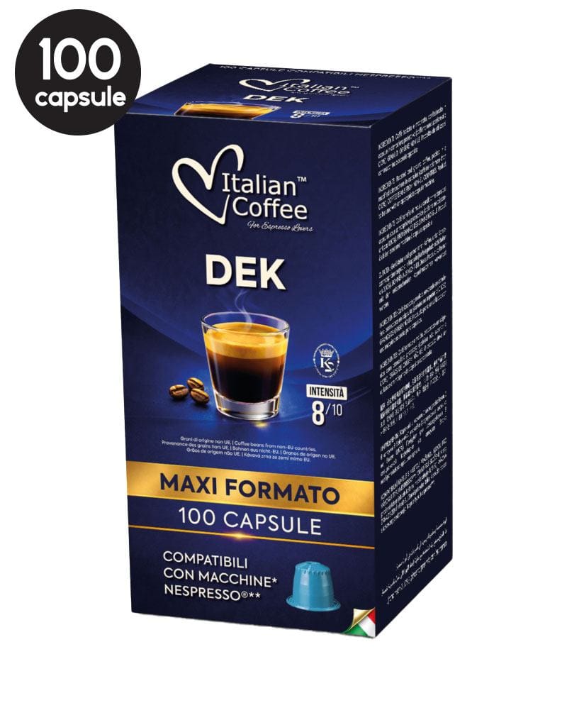 100 Capsule Italian Coffee Dek - Compatibile Nespresso 100 Capsule Italian Coffee Dek - Compatibile Nespresso