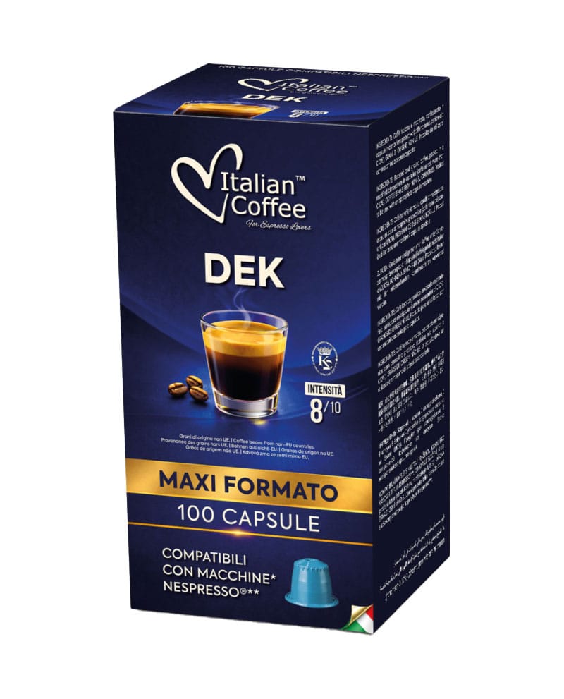 100 Capsule Italian Coffee Dek - Compatibile Nespresso 100 Capsule Italian Coffee Dek - Compatibile Nespresso
