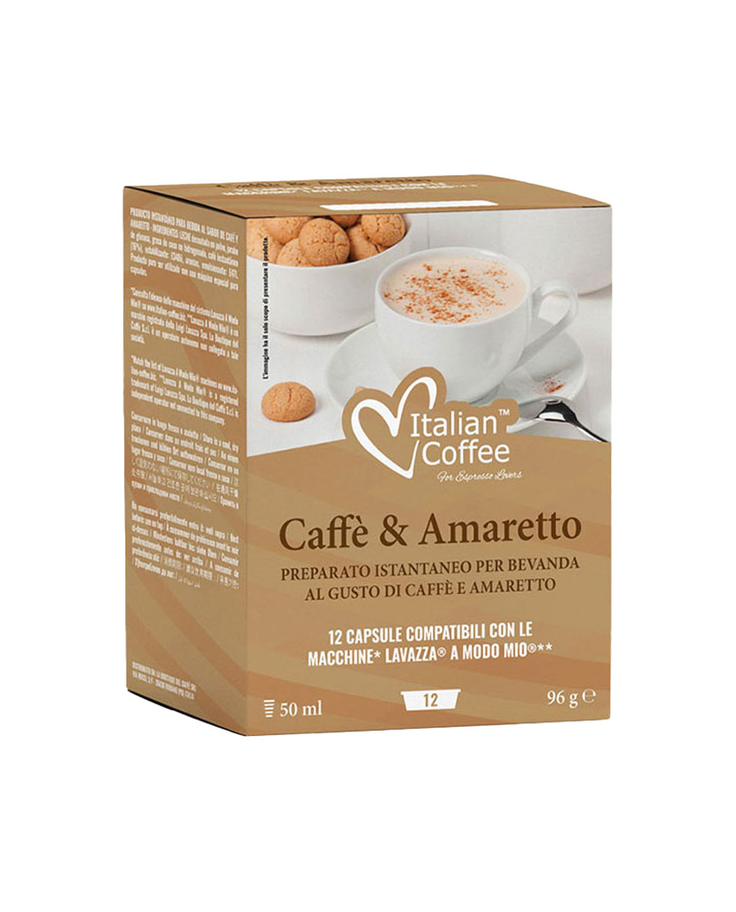 12 Capsule Italian Coffee Amaretto – Compatibile A Modo Mio 12 Capsule Italian Coffee Amaretto – Compatibile A Modo Mio – Kafferoma