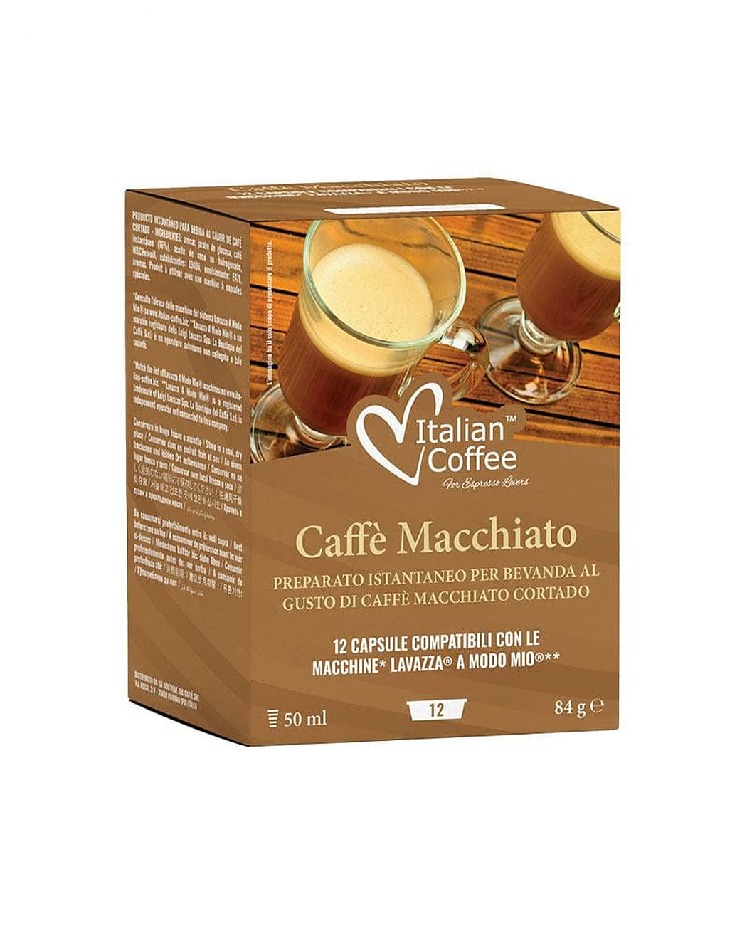 12 Capsule Italian Coffee Macchiato – Compatibile A Modo Mio 12 Capsule Italian Coffee Macchiato – Compatibile A Modo Mio – Kafferoma