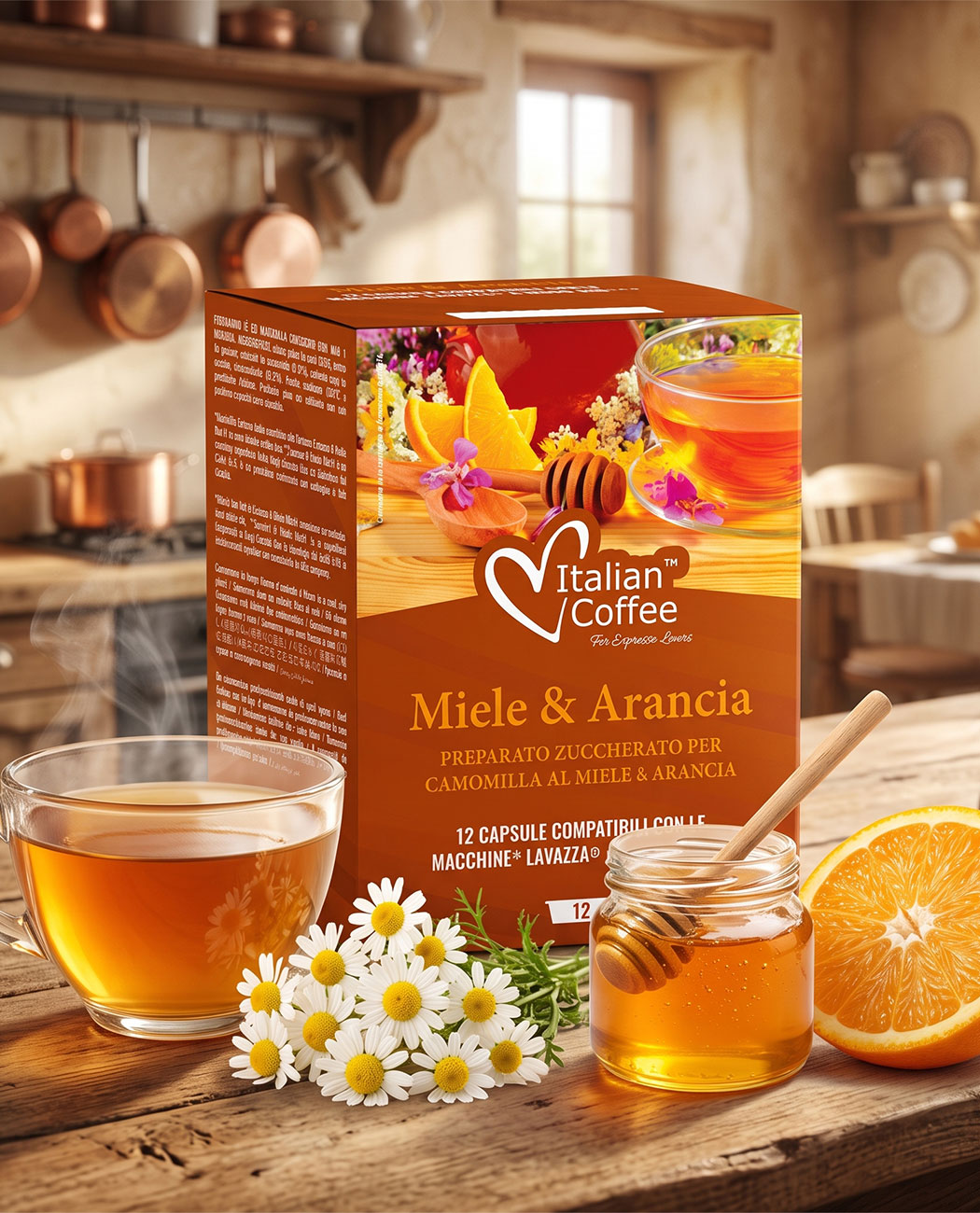 12 Capsule Italian Coffee Miere de Musetel si Portocala – Compatibile A Modo Mio 12 Capsule Italian Coffee Miere de Musetel si Portocala – Compatibile A Modo Mio, imaginea 3 – Kafferoma