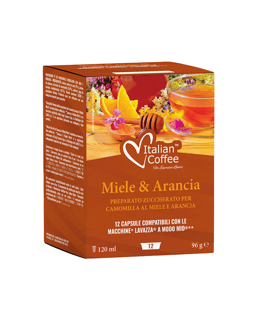 12 Capsule Italian Coffee Miere de Musetel si Portocala – Compatibile A Modo Mio 12 Capsule Italian Coffee Miere de Musetel si Portocala – Compatibile A Modo Mio – Kafferoma
