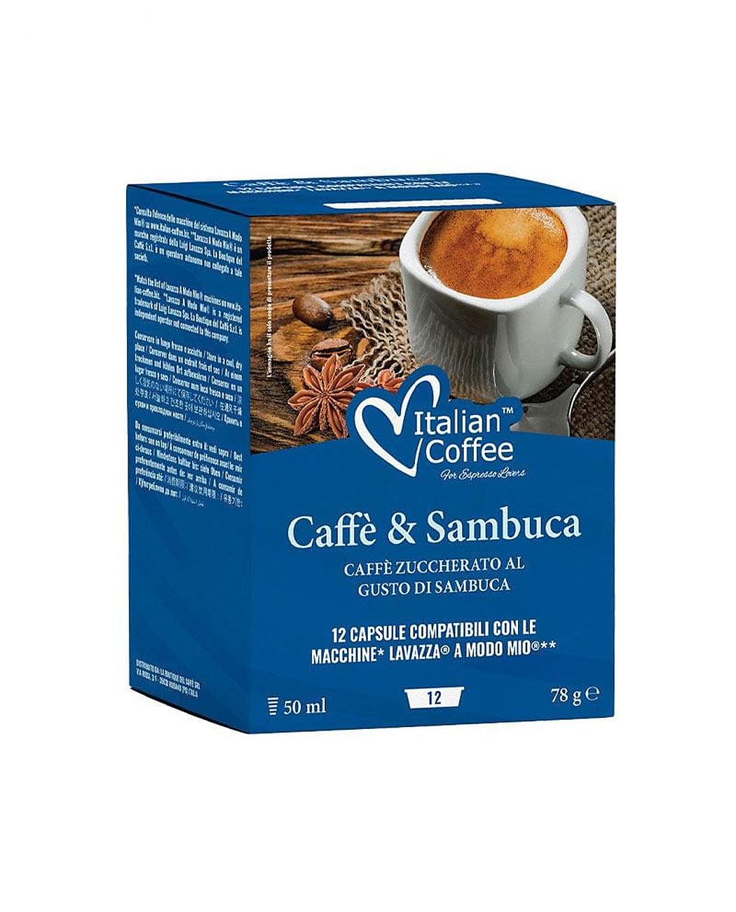 12 Capsule Italian Coffee Sambuca – Compatibile A Modo Mio 12 Capsule Italian Coffee Sambuca – Compatibile A Modo Mio – Kafferoma