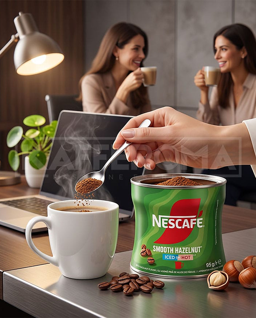 Cafea Instant Nescafe Smooth Hazelnut 95gr. Cafea Instant Nescafe Smooth Hazelnut 95gr., imaginea 2 – Kafferoma