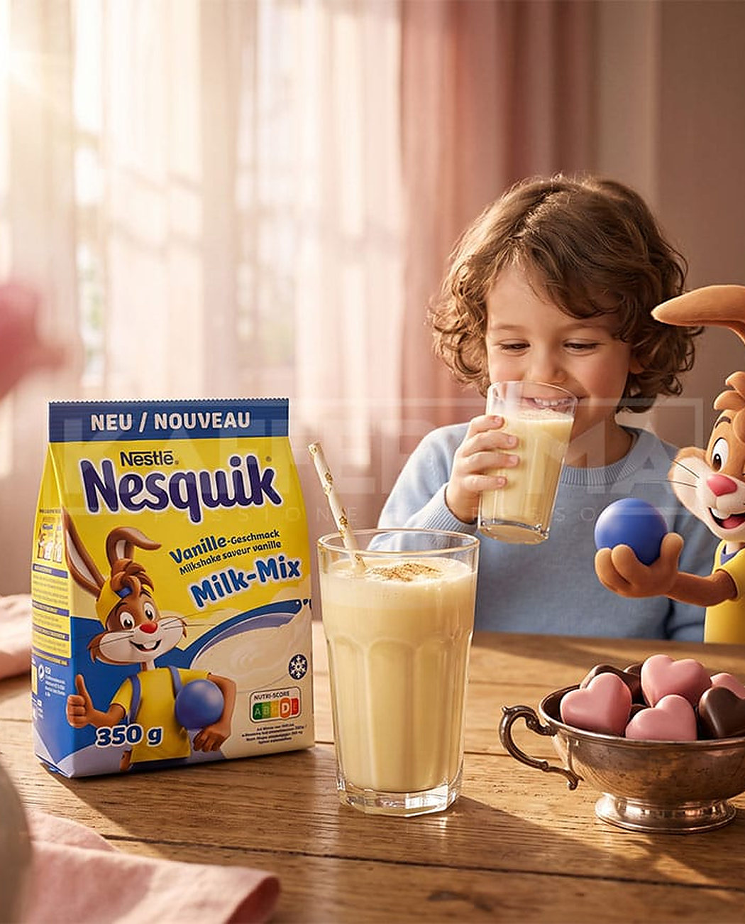 Nestle Nesquik Milk Mix Vanilla 350gr. Nestle Nesquik Milk Mix Vanilla 350gr., imaginea 2 – Kafferoma