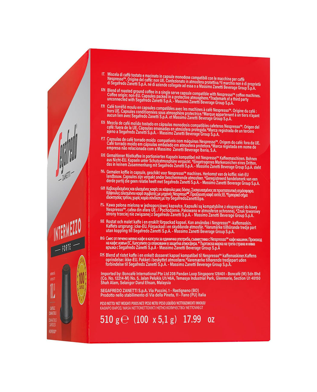100 Capsule Segafredo Intermezzo Forte - Compatibile Nespresso 100 Capsule Segafredo Intermezzo Forte - Compatibile Nespresso, imaginea 2 – Kafferoma