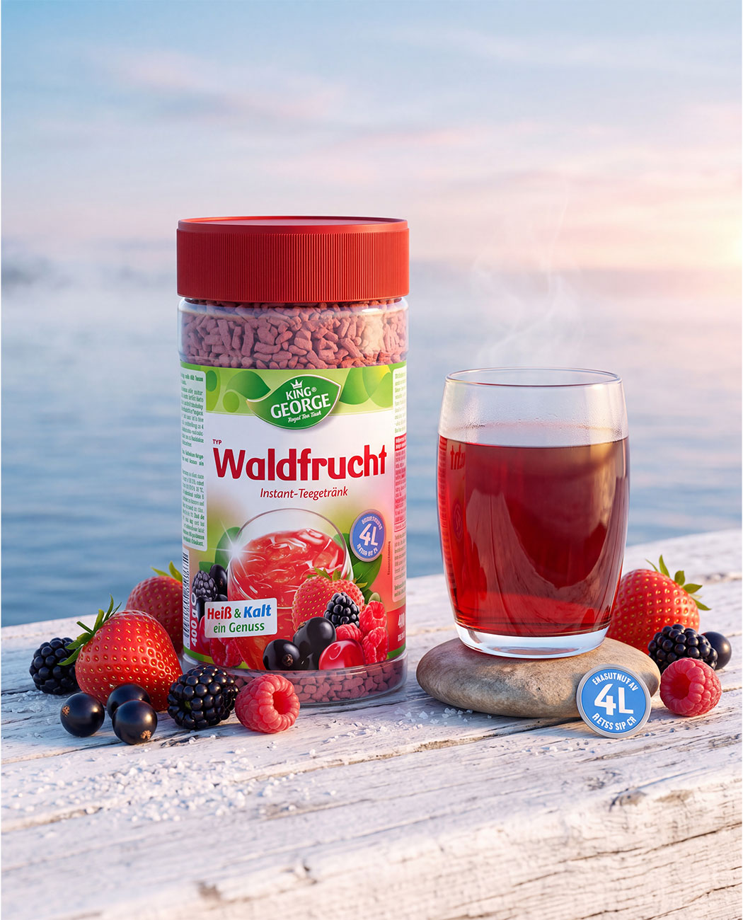 Ceai Instant Granulat King George Forrest Fruits 400gr. Ceai Instant Granulat King George Forrest Fruits 400gr., imaginea 3 – Kafferoma