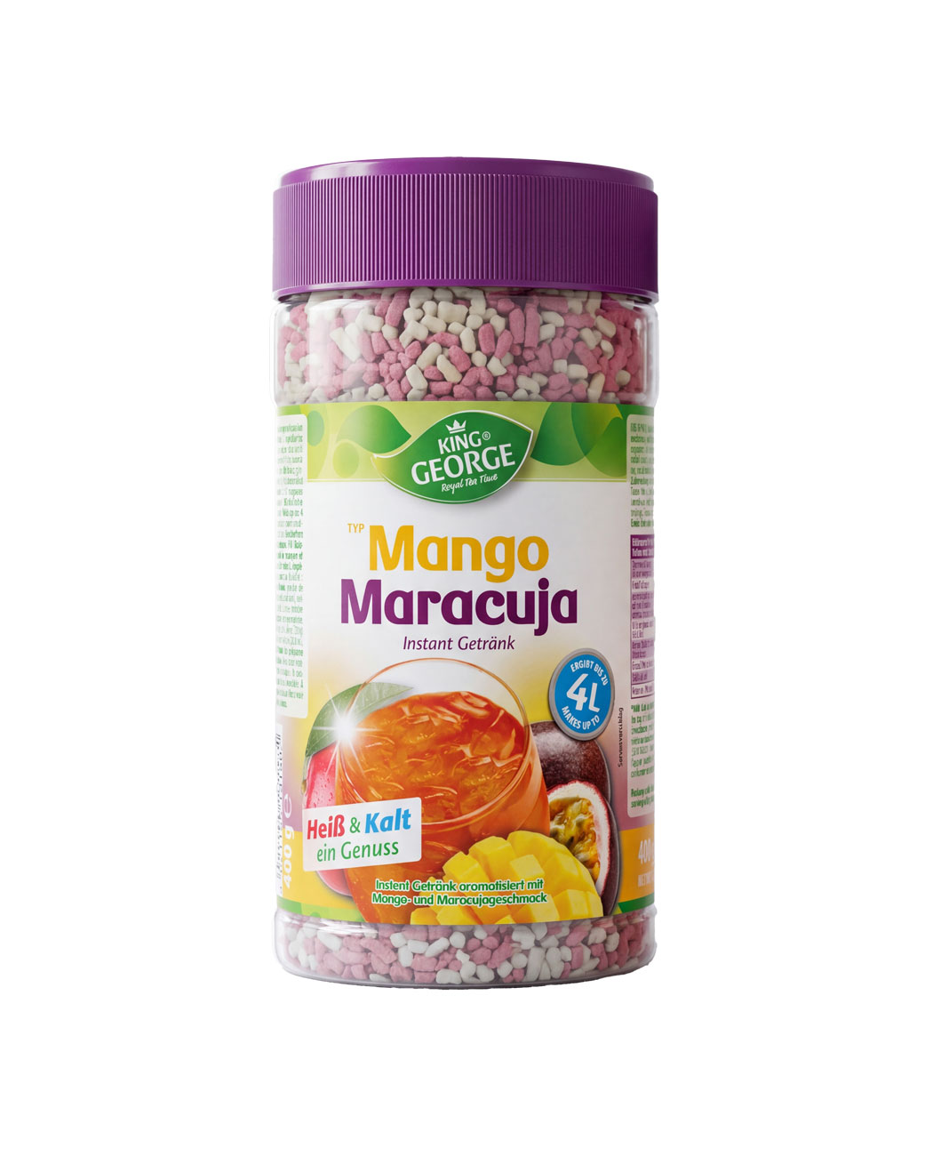Ceai Instant Granulat King George Mango si Maracuja 400gr. Ceai Instant Granulat King George Mango si Maracuja 400gr. – Kafferoma